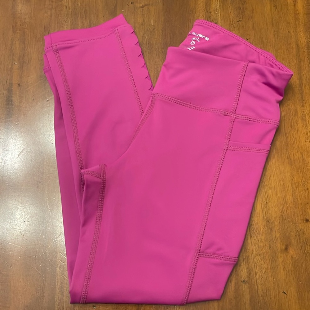 girls pink leggings